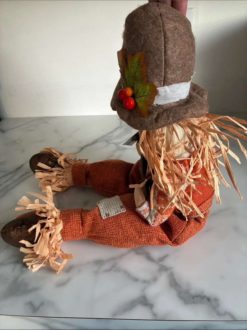 NWT- 25-1/2”- Fall Harvest- Welcome Scarecrow Sitter Greeter Decoration